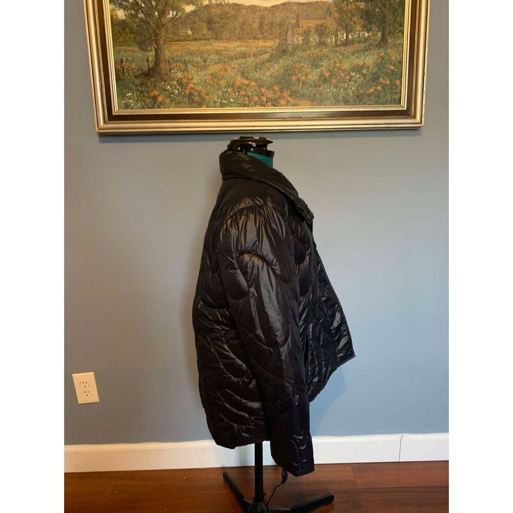 Universal Standard Black Down Puffer Quilted Jack… - image 3